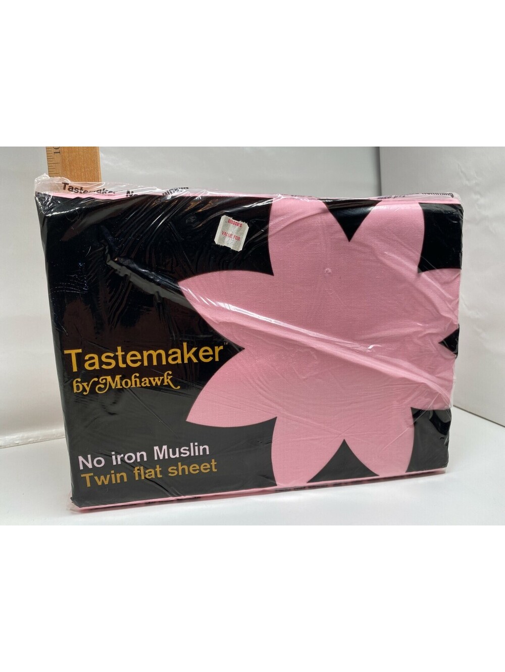 Tastemaker Mohawk No Iron Muslin Twin Flat Sheet Cotton Pink 66 x 104